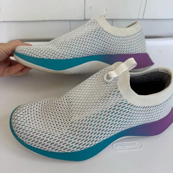 Allbirds Tree Dasher Relay Sneakers White Blue Purple size 9 - Picture 5 of 11